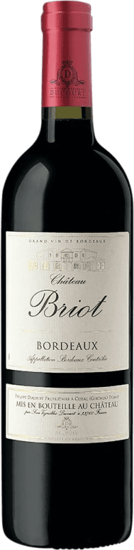 10,95 € Бесплатная доставка | Красное вино Ducourt Château Briot A.O.C. Bordeaux Бордо Франция Merlot — Мерло, Cabernet Sauvignon — Каберне Совиньон 75 cl