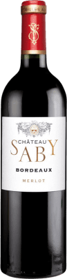 14,95 € Envío gratis | Vino tinto Familie Saby A.O.C. Bordeaux Supérieur Burdeos Francia Merlot Botella 75 cl