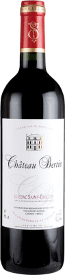 13,95 € Spedizione Gratuita | Vino Rosso Familie Saby Château Bertin A.O.C. Lussac-Saint-Émilion bordò Francia Merlot 75 cl