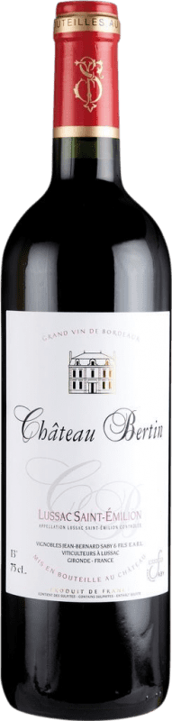 19,95 € 送料無料 | 赤ワイン Familie Saby Château Bertin A.O.C. Lussac-Saint-Émilion ボルドー フランス Merlot ボトル 75 cl