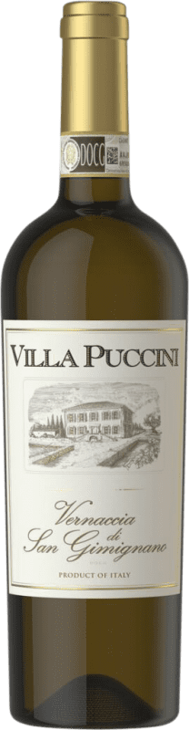 10,95 € Envio grátis | Vinho Branco Villa Puccini D.O.C.G. Vernaccia di San Gimignano Tuscany Itália Vernaccia Garrafa 75 cl