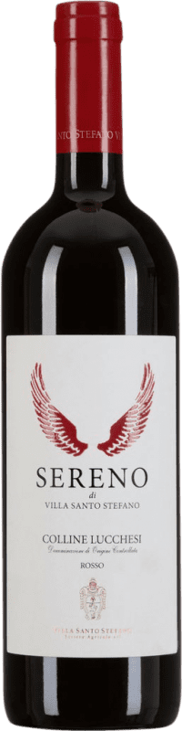 27,95 € Free Shipping | Red wine Villa Santo Stefano Sereno D.O.C. Colline Lucchesi Tuscany Italy Nebbiolo, Canaiolo, Ciliegiolo Bottle 75 cl