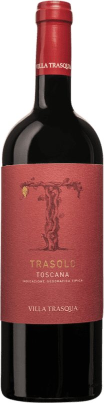 68,95 € 免费送货 | 红酒 Villa Trasqua Trasolo Rosso I.G.T. Toscana 托斯卡纳 意大利 瓶子 75 cl