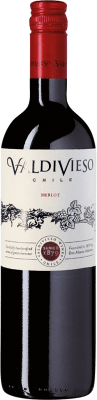 10,95 € 免费送货 | 红酒 Valdivieso I.G. Valle Central 中央谷地 智利 Merlot 瓶子 75 cl