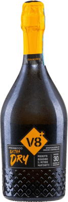 15,95 € Бесплатная доставка | Белое игристое V8 Sandro Extra Dry Экстра сухой D.O.C. Prosecco Venecia Италия Glera бутылка 75 cl