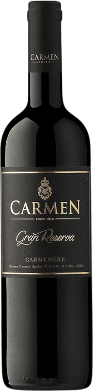 17,95 € Envoi gratuit | Vin rouge Viña Carmen Grande Réserve I.G. Valle de Colchagua Vallée de Colchagua Chili Cabernet Sauvignon, Carmenère Bouteille 75 cl