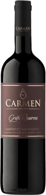 17,95 € 免费送货 | 红酒 Viña Carmen 大储备 I.G. Valle del Maipo Santiago de Chile 智利 Merlot, Syrah, Cabernet Sauvignon 瓶子 75 cl