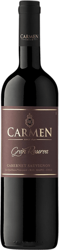 17,95 € Free Shipping | Red Wine Viña Carmen Grand Reserve — Long Barrel-Aged I.G. Valle del Maipo Santiago de Chile Chile Merlot, Syrah — Shiraz, Cabernet Sauvignon Bottle 75 cl