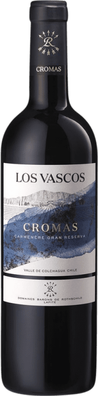 24,95 € 免费送货 | 红酒 Barons de Rothschild Cromas 大储备 I.G. Valle Central 中央谷地 智利 Carmenère 瓶子 75 cl