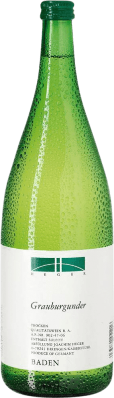 14,95 € Envío gratis | Vino blanco Joachim Heger Seco I.G. Baden Baden Alemania Pinot Gris Botella 1 L