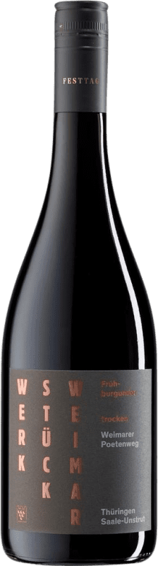 12,95 € Free Shipping | Red wine Werkstück Weimar Poetenweg Dry Saale Unstrut Germany Pinot Black Bottle 75 cl