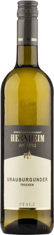 9,95 € Envio grátis | Vinho branco Herxheim am Berg Seco Q.b.A. Pfälz Pfälz Alemanha Pinot Cinza Garrafa 75 cl