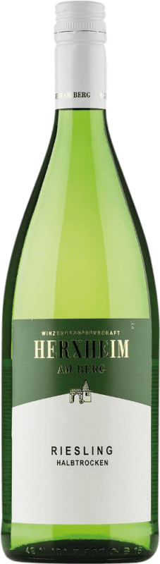 9,95 € 送料無料 | 白ワイン Herxheim am Berg Honigsack セミドライ セミスイート Q.b.A. Pfälz Pfälz ドイツ Riesling ボトル 1 L