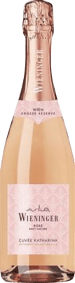 26,95 € Envío gratis | Espumoso rosado Wieninger Katharina Schaumwein Cuvée Rosé Sekt Reserva Austria Pinot Negro, Nebbiolo Botella 75 cl