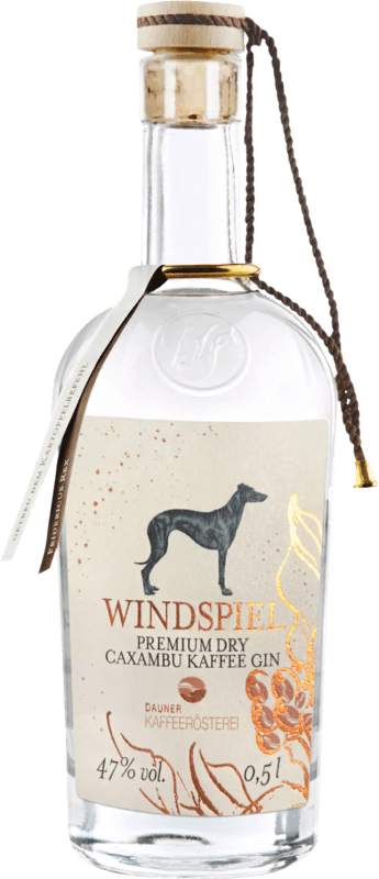 67,95 € Envio grátis | Gin Windspiel Premium Caxambu Kaffee London Dry Gin Alemanha Garrafa Medium 50 cl