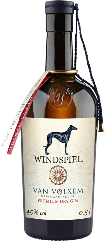 43,95 € Kostenloser Versand | Genever Gin Windspiel Van Volxem Premium Deutschland Medium-Flasche 50 cl