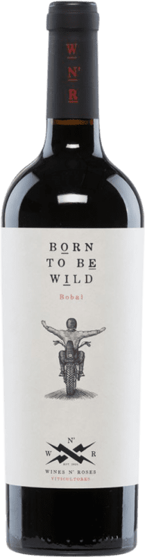 10,95 € Free Shipping | Red wine Wines N' Roses Born To Be Wild Tinto D.O. Valencia Valencian Community Spain Bobal Bottle 75 cl