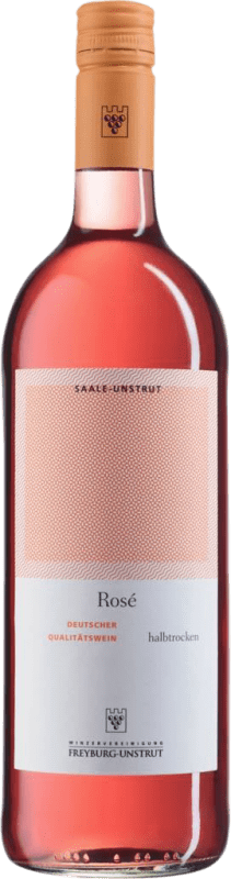 8,95 € 免费送货 | 玫瑰酒 Freyburg Unstrut Rosé Saale Unstrut 德国 Portugieser, Dornfelder 瓶子 1 L