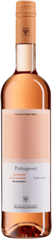 12,95 € 免费送货 | 玫瑰酒 Freyburg Unstrut Weissherbst 半干半甜 Saale Unstrut 德国 Portugieser 瓶子 75 cl