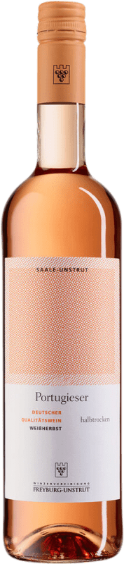 8,95 € Spedizione Gratuita | Vino Rosato Freyburg Unstrut Weissherbst Halbtrocken — Semisecco Q.b.A. Saale-Unstrut Saale Unstrut Germania Portugieser Bottiglia 75 cl