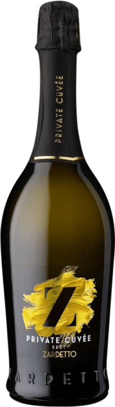 10,95 € Envoi gratuit | Vin Mousseux Blanc Zardetto Private Brut Cuvée D.O.C. Prosecco Frioul-Vénétie Julienne Italie Moscato — Muscat, Chardonnay, Glera Bouteille 75 cl