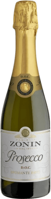 7,95 € 送料無料 | 白スパークリングワイン Zonin Brut D.O.C. Prosecco フリウリ - ヴェネツィアジュリア イタリア Glera ハーフボトル 37 cl