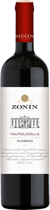 7,95 € Free Shipping | Red wine Zonin Classico D.O.C. Valpolicella Venecia Italy Nebbiolo, Corvina, Molinara Bottle 75 cl