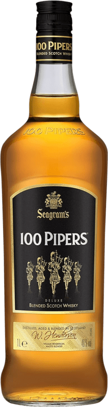 26,95 € Kostenloser Versand | Blended Whisky Seagram's 100 Pipers Schottland Großbritannien 1 L