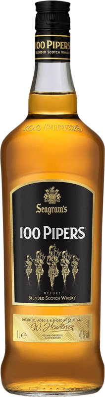 24,95 € 送料無料 | ウイスキーブレンド Seagram's 100 Pipers スコットランド イギリス ボトル 1 L