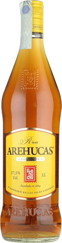 21,95 € Envio grátis | Rum Arehucas Carta Oro Ilhas Canárias Espanha Garrafa 1 L