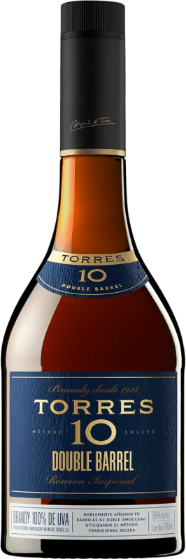 21,95 € Envio grátis | Brandy Conhaque Torres Double Barrel Catalunha Espanha Garrafa 70 cl