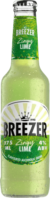 69,95 € Envio grátis | Caixa de 24 unidades Rum Bacardí Breezer Zingy Lima Reino Unido Garrafinha 27 cl