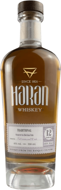 44,95 € Free Shipping | Whisky Single Malt Manuel Acha Haran Traditional Basque Country Spain 12 Years Bottle 70 cl