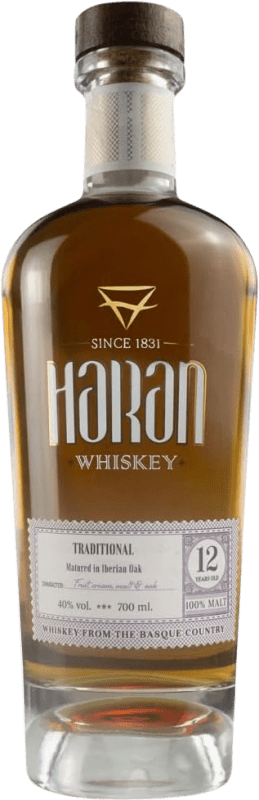 59,95 € Envío gratis | Whisky Single Malt Manuel Acha Haran Traditional — Tradicional País Vasco España 12 Años Botella 70 cl