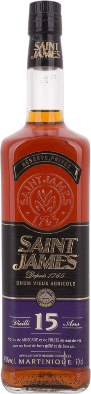 139,95 € Envío gratis | Ron Plantations Saint James Vieux Agricole Réserve Privée Reserva Martinica 15 Años Botella 70 cl