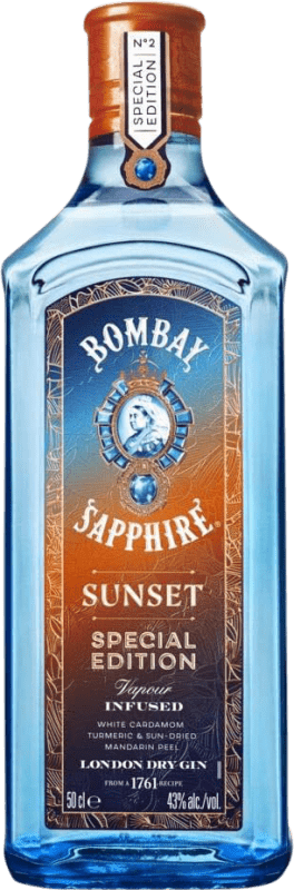 64,95 € Kostenloser Versand | Gin Bombay Sapphire Sunset Limited Edition Großbritannien Medium Flasche 50 cl