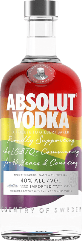 19,95 € 免费送货 | 伏特加 Absolut Pride Edition 瑞典 瓶子 70 cl