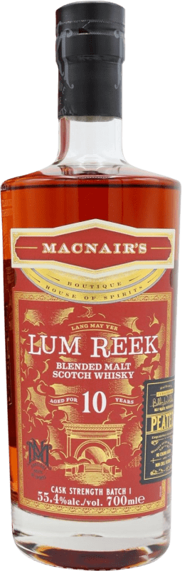 149,95 € Spedizione Gratuita | Whisky Blended MacNair's Lum Reek Cask Strength Batch 1 Regno Unito 10 Anni Bottiglia 70 cl