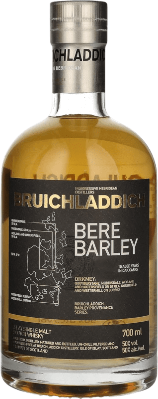 152,95 € 免费送货 | 威士忌单一麦芽威士忌 Bruichladdich Bere Barley 艾莱 英国 10 岁 瓶子 70 cl