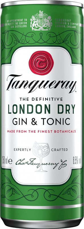 62,95 € Free Shipping | 12 units box Soft Drinks & Mixers Tanqueray Gin & Tonic United Kingdom Small Bottle 25 cl