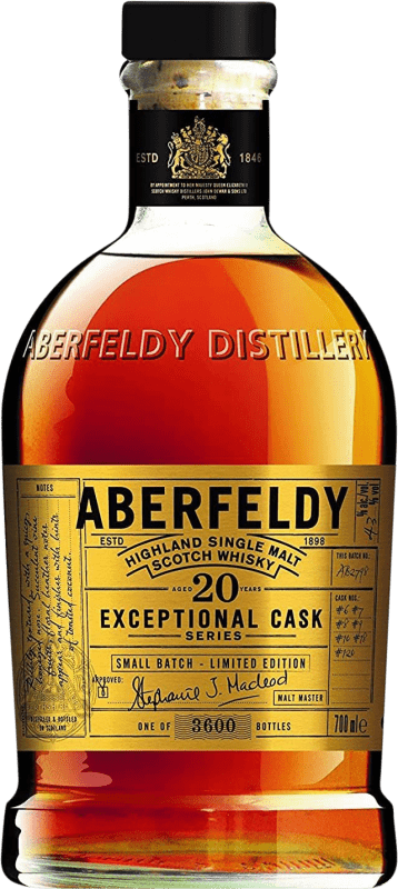 159,95 € Envio grátis | Whisky Single Malt Aberfeldy Reino Unido 20 Anos Garrafa 70 cl