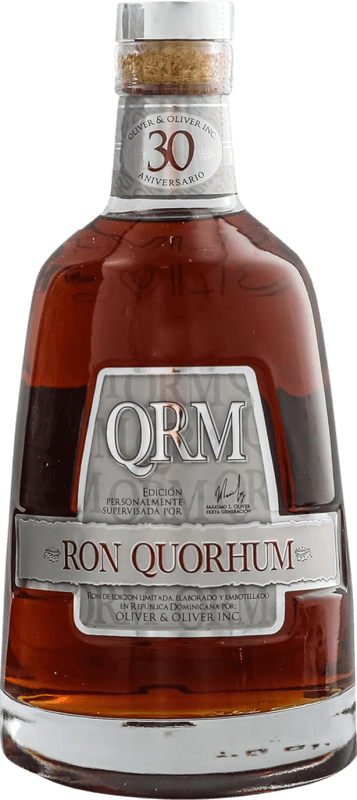 135,95 € Envío gratis | Ron Old Vintage Quorhum 30 Aniversario República Dominicana Botella 70 cl