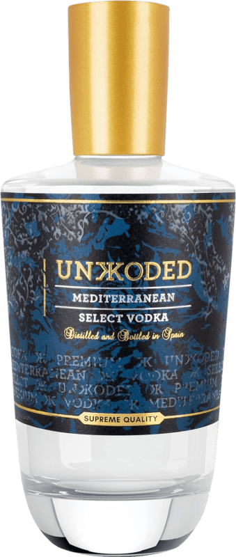 58,95 € Envio grátis | Vodca Unkkoded. Premium Mediterráneo Espanha Garrafa 70 cl