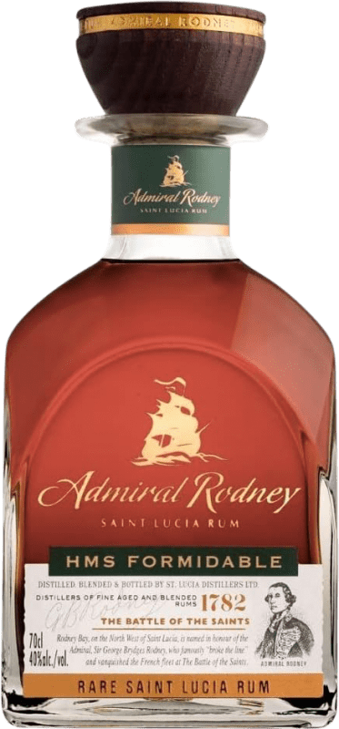 143,95 € Envoi gratuit | Rhum Admiral Rodney HMS Formidable Rare Saint Lucia Sainte-Lucie Bouteille 70 cl