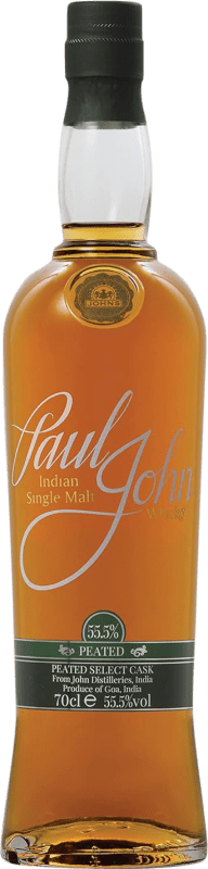 98,95 € Envío gratis | Whisky Single Malt Paul John Peated Select Cask India Botella 70 cl