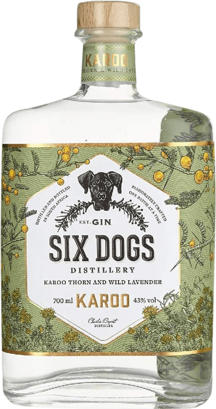 91,95 € 免费送货 | 金酒 Gin Six Dogs Karoo 南非 70 cl Lavender — 薰衣草