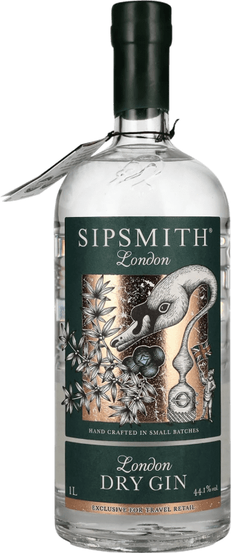 71,95 € Envio grátis | Gin Sipsmith Reino Unido Garrafa 1 L