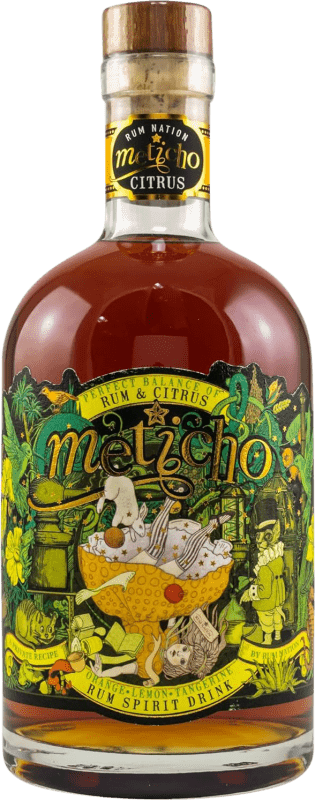 64,95 € Spedizione Gratuita | Rum Rum Nation Meticho Rum & Citrus Riunione Bottiglia 70 cl