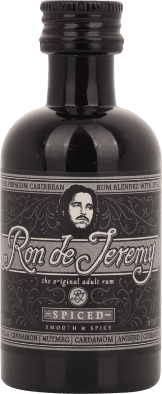 4,95 € Free Shipping | Rum Jeremy Netherlands Miniature Bottle 5 cl PET Spiced