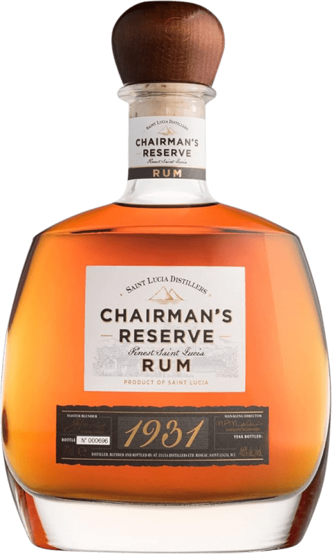 154,95 € Envio grátis | Rum Saint Lucia Distillers Chairman's 1931 Finest Reserva Santa Lúcia Garrafa 70 cl